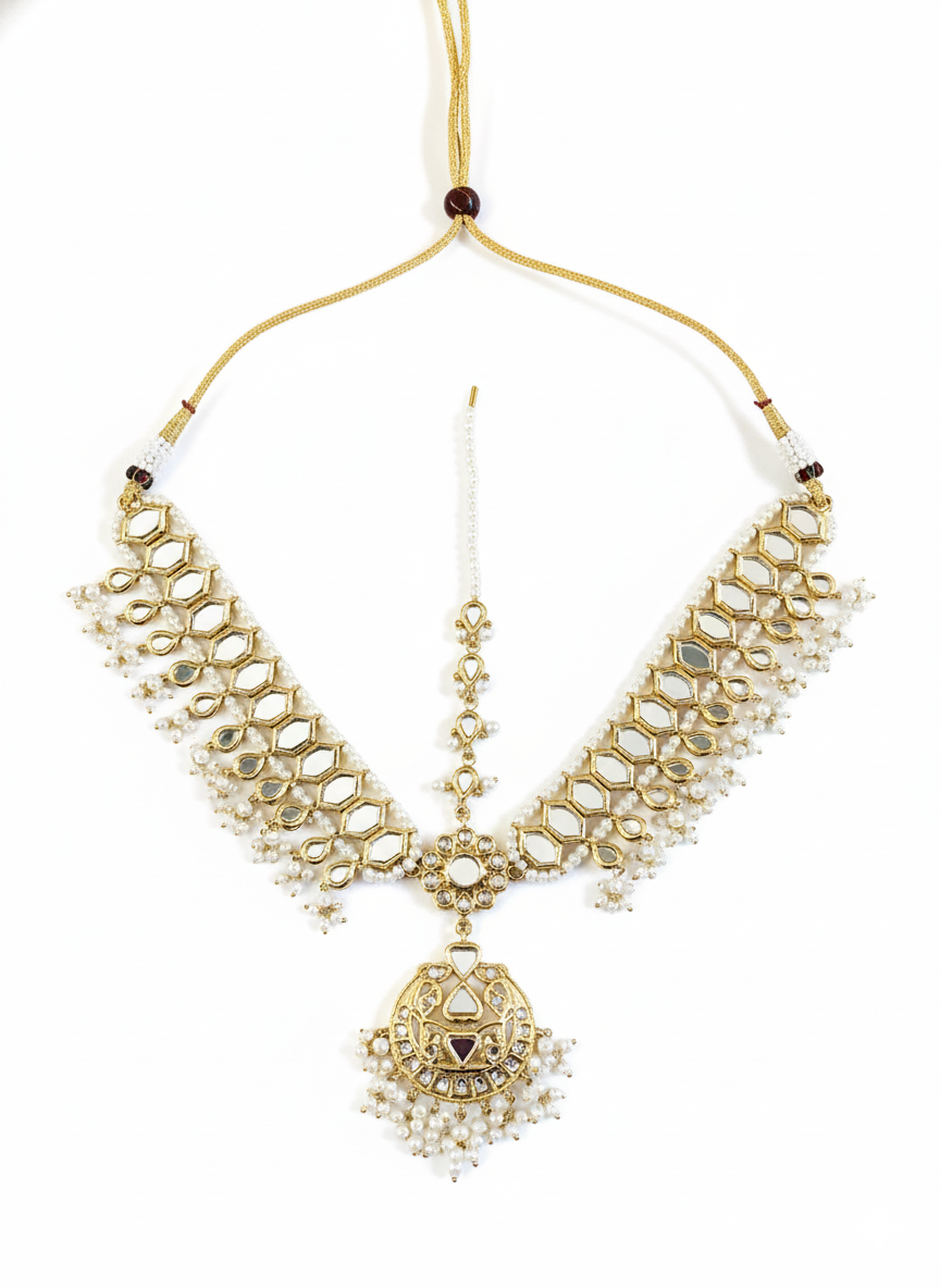 Multani Shimmering Mirror Mattha Patti